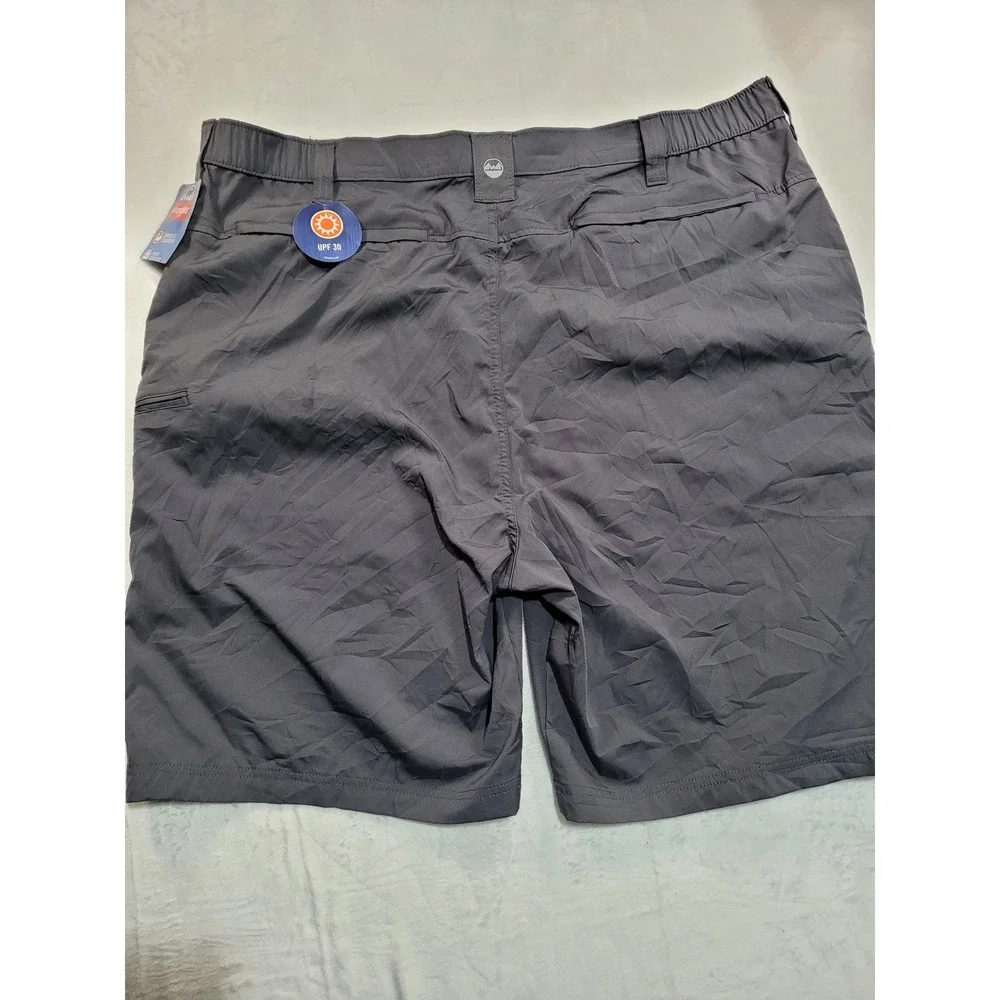 NWT Wrangler Outdoor Cargo Shorts Mens 46 Gray  Water Repellent UPF 30